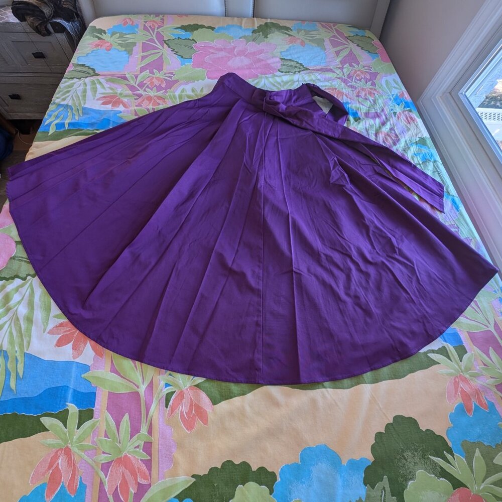 Purple Hi-Lo Maxi Skirt Large Seventh Avenue Design Studio NY&C Brand New - Picture 13 of 16